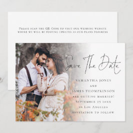 Reserva La Fecha Boda de código QR de superposición de fotografía d