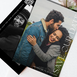 Reserva La Fecha Boda de CÓDIGO QR multifotográfico editable