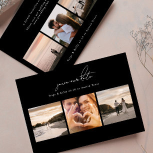 Reserva La Fecha boda de collage de fotografías multifotográficas s