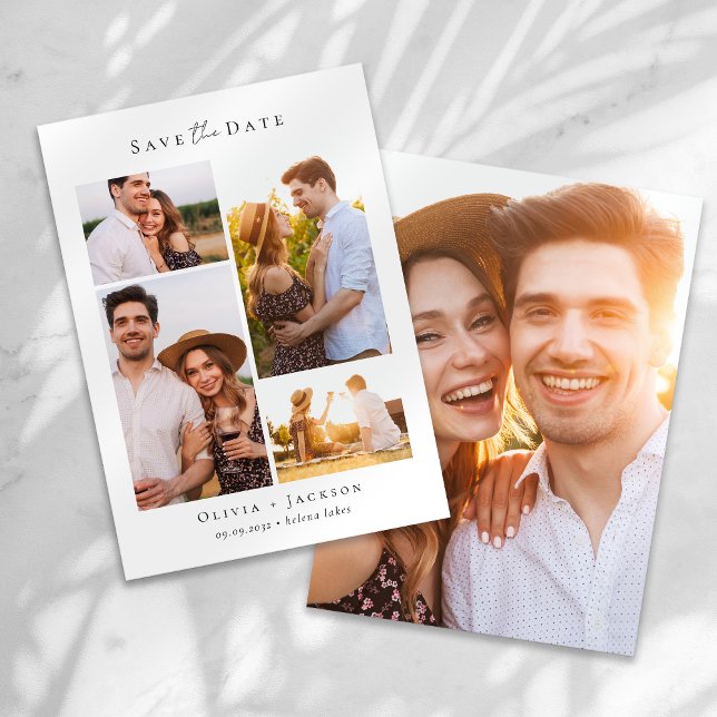 Reserva La Fecha Boda de Collage de fotos múltiple moderno (Subido por el creador)