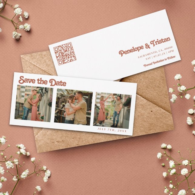 Reserva La Fecha Boda de Collage de fotos sencillo y moderno (Subido por el creador)