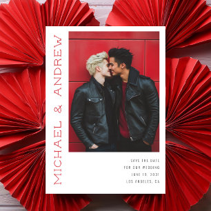 Reserva La Fecha Boda de colores Personalizados de nombres vertical