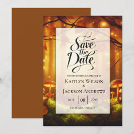 Reserva La Fecha Boda de cuento de hadas del bosque de Amber