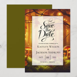 Reserva La Fecha Boda de cuento de hadas del bosque de Amber