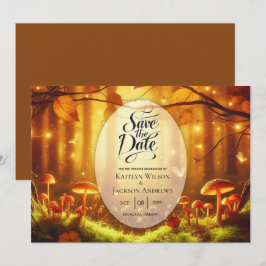 Reserva La Fecha Boda de cuento de hadas del bosque de Amber