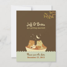 Boda de Cuento de Hadas del Búho y la Gatita (Azul