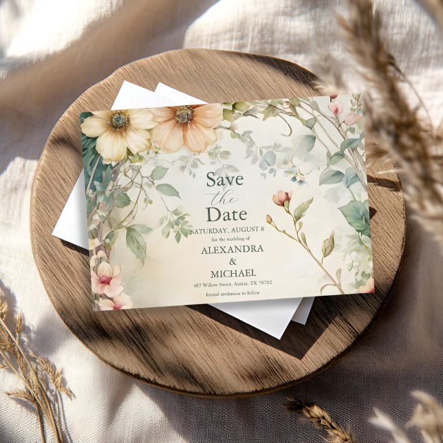 Reserva La Fecha Boda de Daisy Art Nouveau Mucha (Subido por el creador)