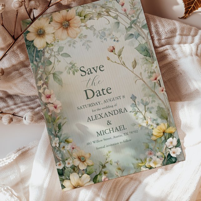 Reserva La Fecha Boda de Daisy Art Nouveau Mucha (Subido por el creador)