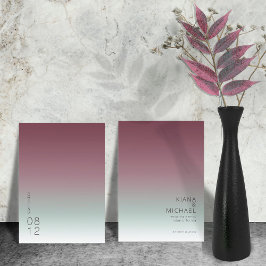 Reserva La Fecha Boda de degradado de ánimo Borgoña Mist ID741