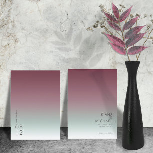 Reserva La Fecha Boda de degradado de ánimo Borgoña Mist ID741