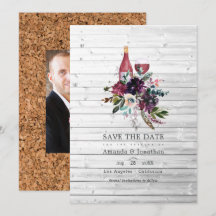 Boda de degustación de vino tinto rojo Boho rústic