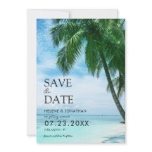 Boda de destino de la playa de la Palmera Tropical