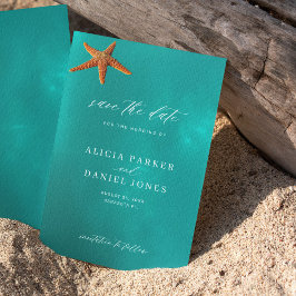 Reserva La Fecha Boda de destino de playa de verano simple