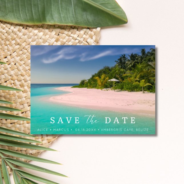 Reserva La Fecha Boda de destino de playa Guardar la fecha (Beach Destination Wedding Save the Date)