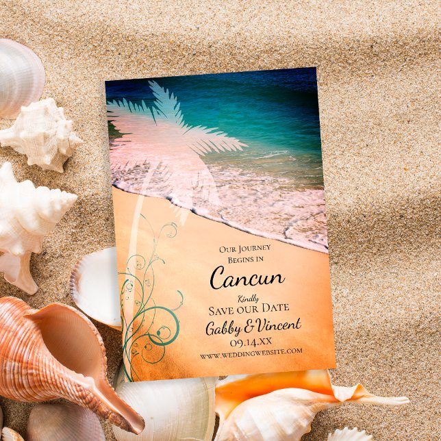 Reserva La Fecha Boda de destino de playa tropical (Subido por el creador)