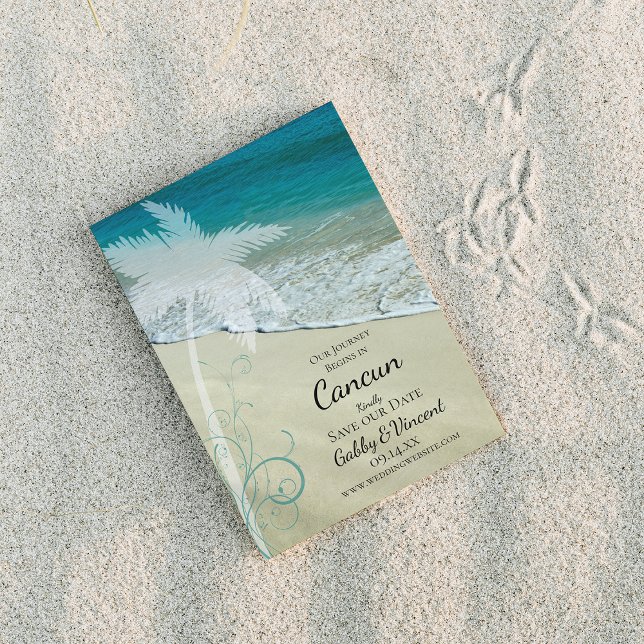 Reserva La Fecha Boda de destino de playa tropical (Subido por el creador)