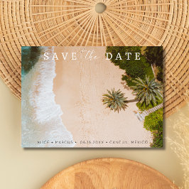 Reserva La Fecha Boda de destino de playa tropical Guardar la fecha
