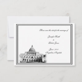 Reserva La Fecha Boda de destino de Washington DC Guardar la fecha