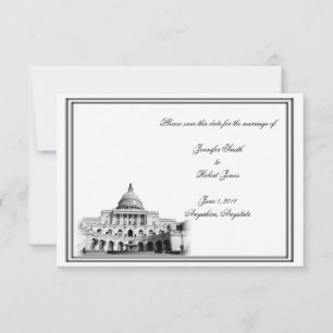 Reserva La Fecha Boda de destino de Washington DC Guardar la fecha