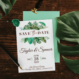Reserva La Fecha Boda de destino tropical Guardar las fechas