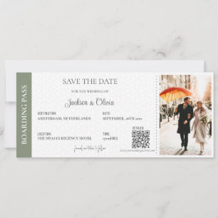 Reserva La Fecha Boda de Destino Verde Menta