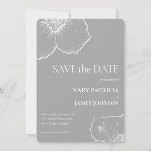 Reserva La Fecha Boda de dibujo de los clematis florales blancos mi