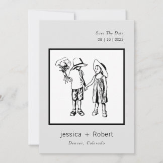 Reserva La Fecha Boda de diseño dulce minimalista moderno