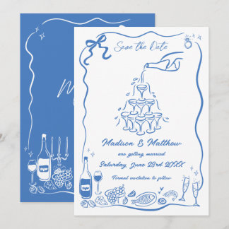 Reserva La Fecha Boda de Doodles de Garganta de Ilustraciones dibuj