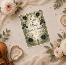 Boda de elegancia botánica Art Nouveau temperament