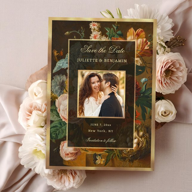 Reserva La Fecha Boda de elegante vida floral 'Save the Date' (Subido por el creador)
