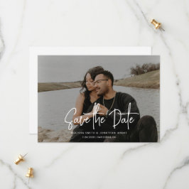 Reserva La Fecha Boda de escritura de escritura manual de fotografí