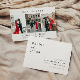 Reserva La Fecha Boda de Escritura Elegante Moderna 3 Fotos