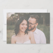 Boda de escritura Minimalista moderna en blanco y