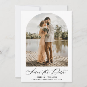 Reserva La Fecha boda de escritura moderno con fotos de estilo