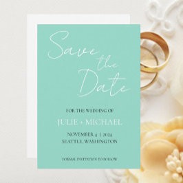 Reserva La Fecha Boda de estilo simple Seafoam