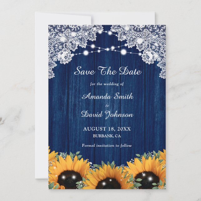 Reserva La Fecha Boda de Eucaliptus azul de la Marina (Anverso)