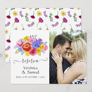 Reserva La Fecha Boda de Fiesta Floral al Aguarela Foto