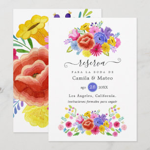 Reserva La Fecha Boda de Fiesta Floral Española
