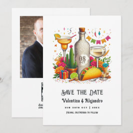 Reserva La Fecha Boda de Fiesta Mexicana de Tacos y Tequila