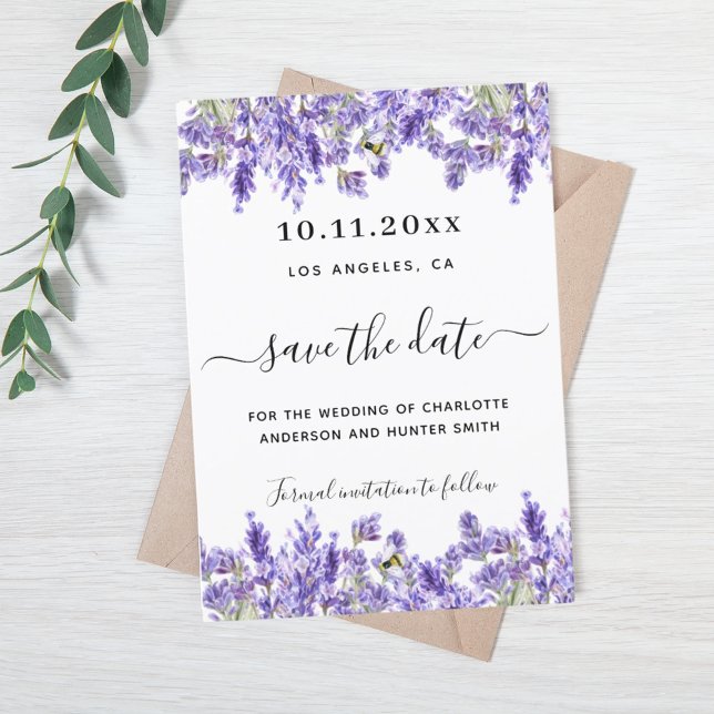 Reserva La Fecha Boda de florals de Lavender salva la fecha (Subido por el creador)