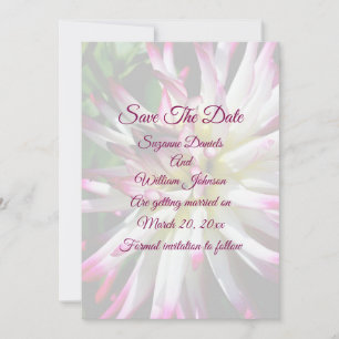 Reserva La Fecha Boda de flores de Dahlia