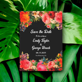 Reserva La Fecha Boda de flores de jardín botánico de color románti