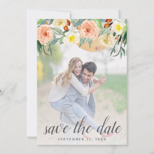 Reserva La Fecha Boda De Flores De Primavera Foto Guardar La Fecha