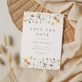 Reserva La Fecha Boda de flores silvestres boho chic