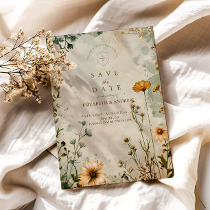 Reserva La Fecha Boda de flores silvestres Golden Meadow