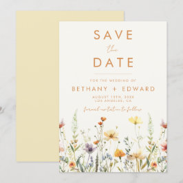 Reserva La Fecha Boda de flores silvestres rusas