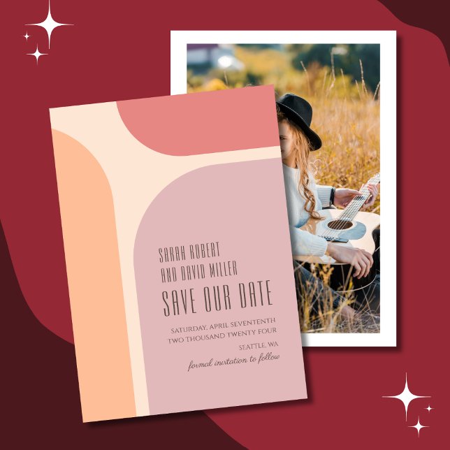 Reserva La Fecha Boda de formas abstractas modernas (Subido por el creador)