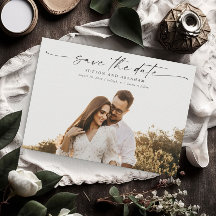 Boda de foto de letra elegante