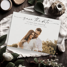 Reserva La Fecha Boda de foto de letra elegante