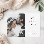 Reserva La Fecha Boda de Foto Elegante Moderna<br><div class="desc">Comparte tu alegría con nuestra Boda de Foto Elegante Moderna Guardar la Fecha,  diseñada para parejas que aman el estilo atemporal y sofisticado. Esta plantilla presenta caligrafía elegante con pinceladas y un diseño limpio. Es un diseño simple que complementa cualquier tema de boda.</div>